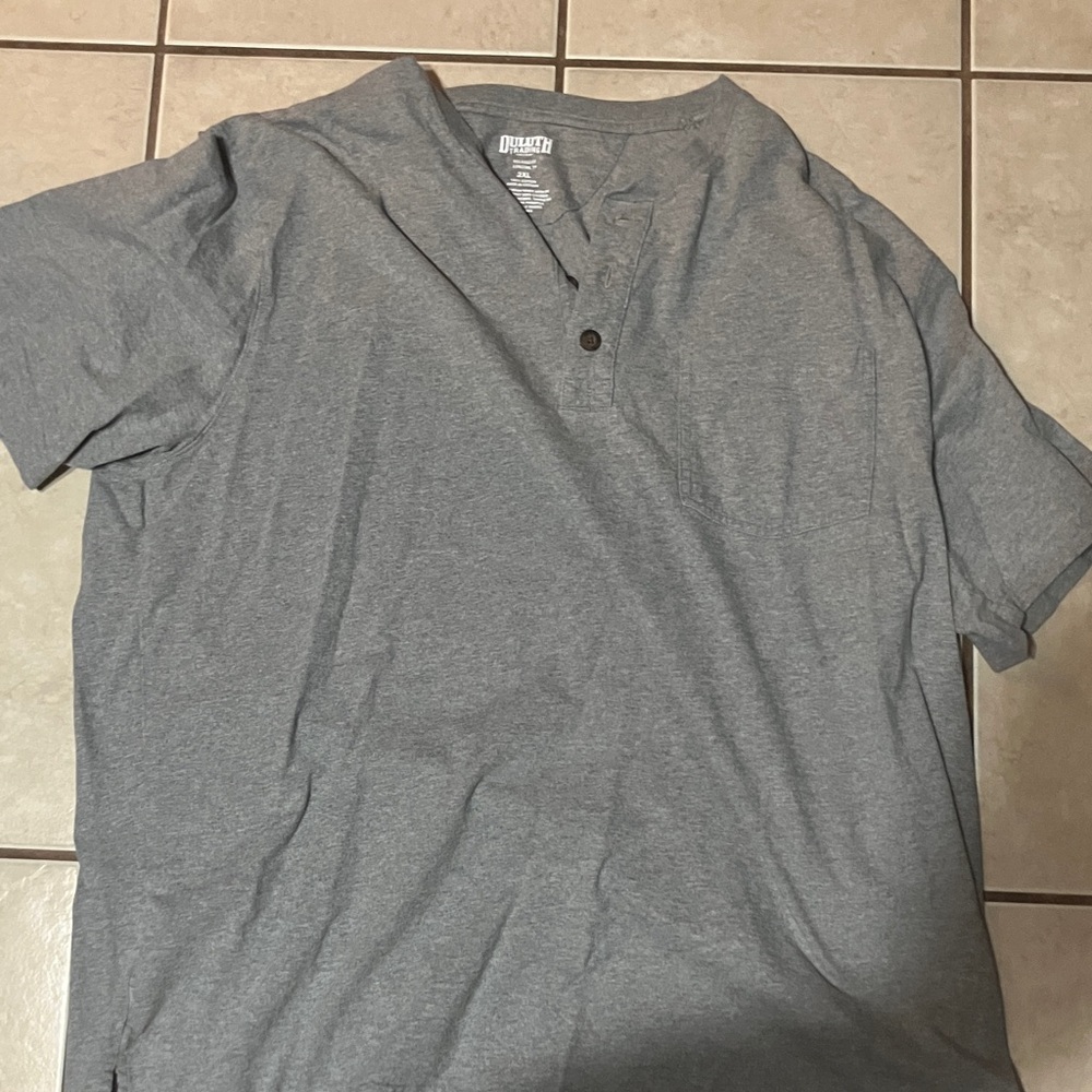 Duluth Trading Men's Casual Gray Button Shirt